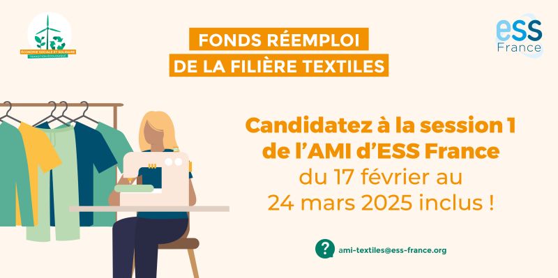 Appel à Manifestation d'Intérêt : Fonds réemploi Textiles d’habillement, linge de maison et chaussures